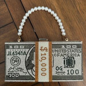 NEW rhinestone-embellished evening clutch